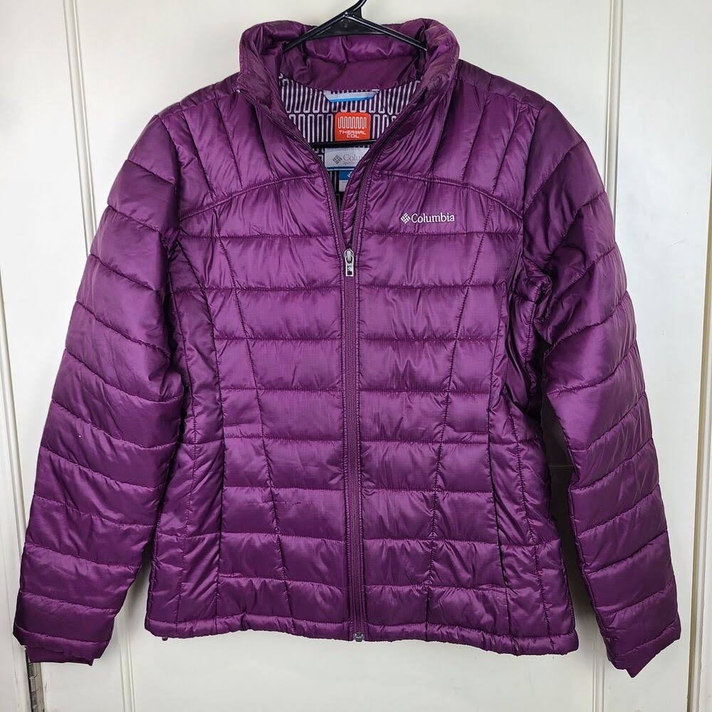 Purple Thermal Coil Columbia Puffer Jacket